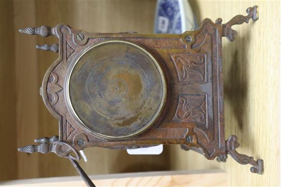 A French bronze mantel clock height 24.5cm